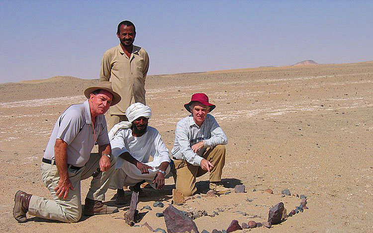 In the desert of Northern Sudan with collegues